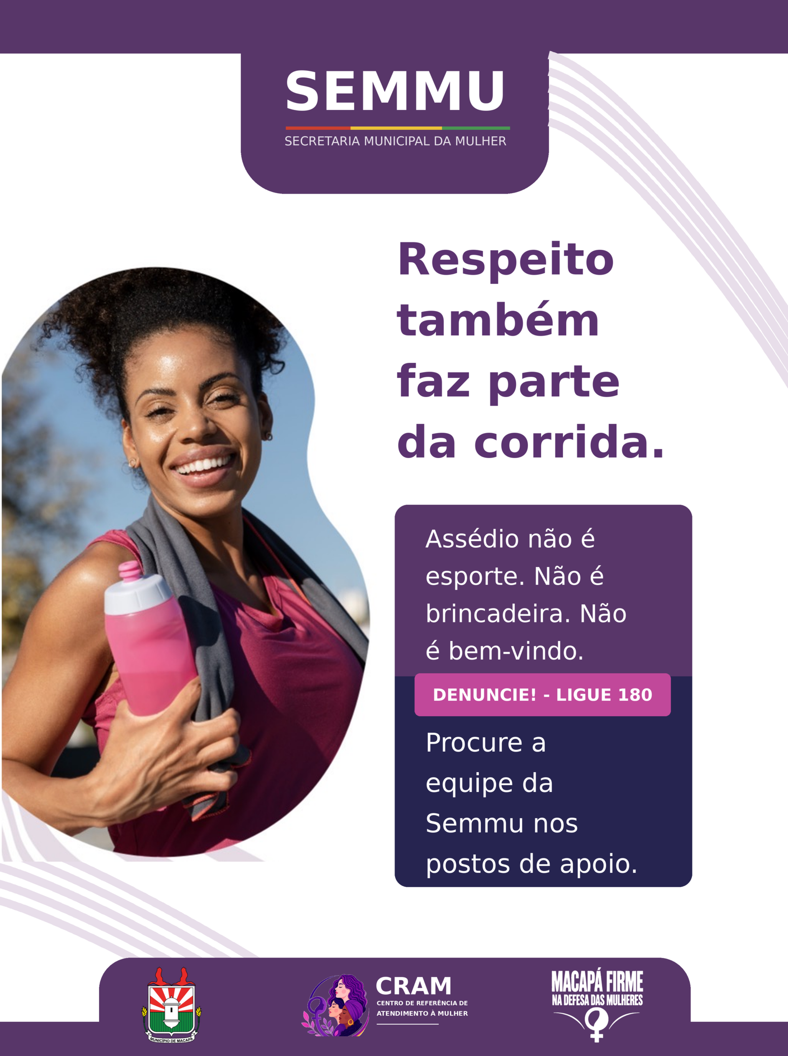 Prefeitura de Macapá lança campanha de combate ao assédio durante a Corrida Macapá Verão - Prefeitura Municipal de Macapá